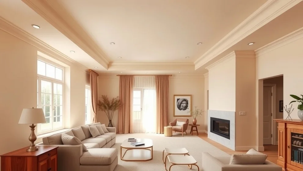 Måla tak och vägg i samma färg